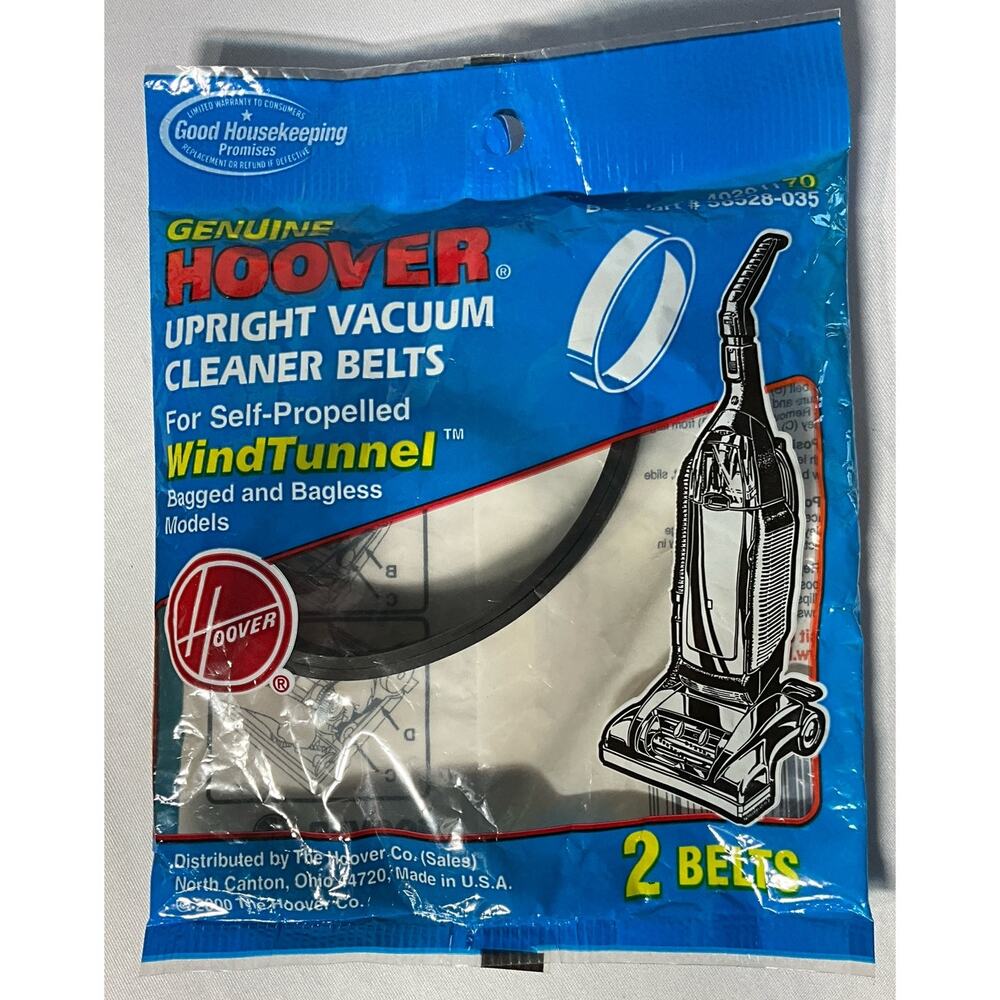 New Sealed in Package Hoover Vacuum Cleaner Belts ~ 2 per bag ~ Belt #38528-035